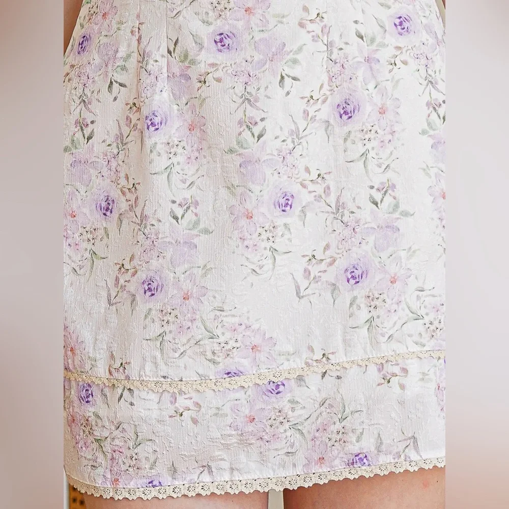 Rosie Posie Lilac Lace-Trim Sundress NWT size medium - Picture 2 of 4